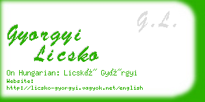 gyorgyi licsko business card